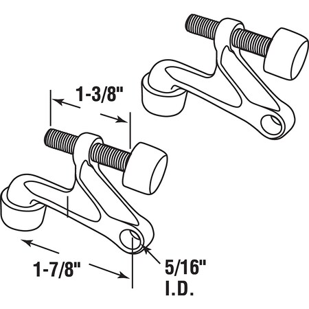Prime-Line Door Stop, Hinge Pin, Classic Bronze Plated (4 Pack) U 10131-4
